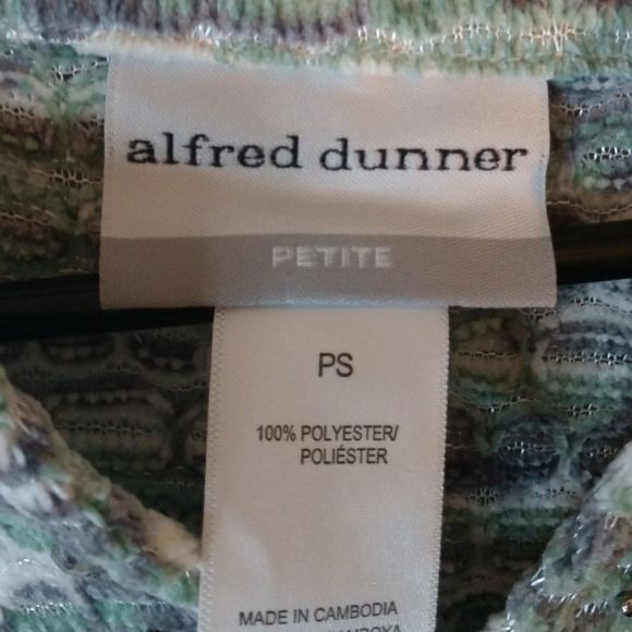 Alfred Dunner Heavy Weight  Blouse Grey Green Women's Size PS‎ - Picture 3 of 4